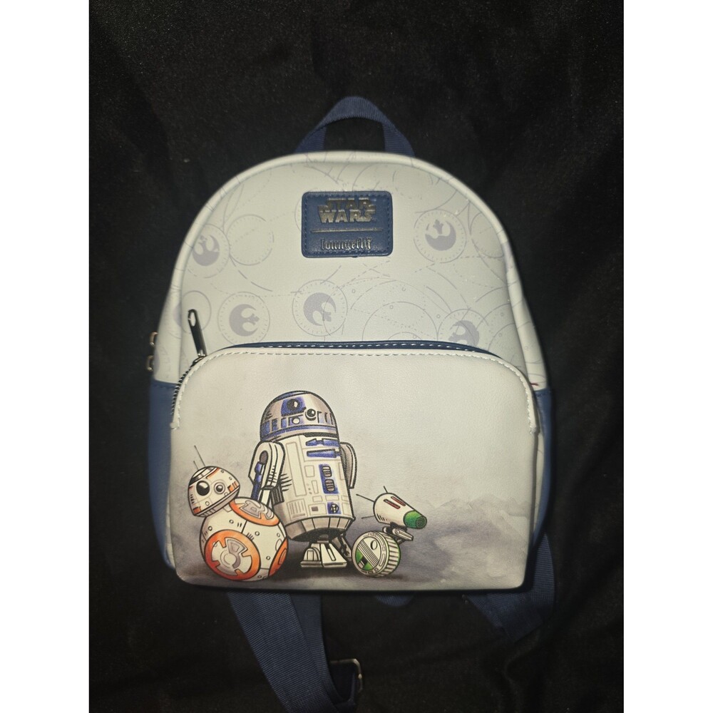 Loungefly Disney star wars droid c3po mini backpack bookbag bag tote purse!